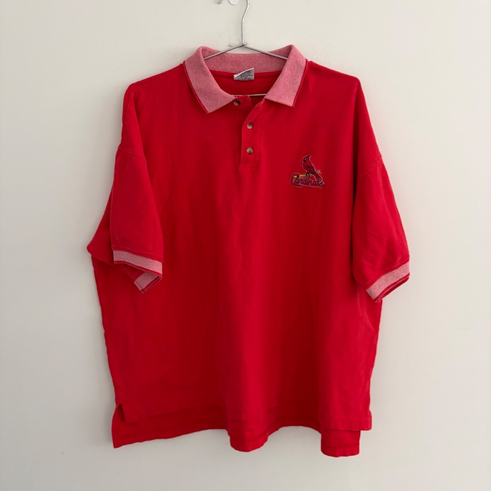 Dynasty St. Louis Cardinals Polo Shirt Red Mens XXL MLB Baseball Short Sleeve